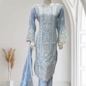 Alternative view of PARTY CHIFFON PLAZZO GREEN