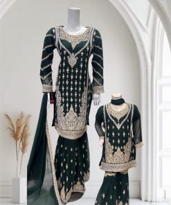 D13 Mummy & Me Gharara BottleGreen