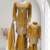 D13 Mummy & Me Gharara Mustard