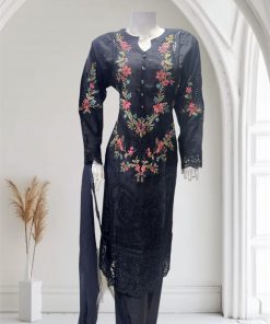 D16 Viscose Plazzo Suits Black