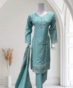 D21 Mix Cotton Plazzo Sage