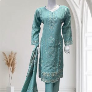 D21 Mix Cotton Plazzo Sage