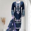 D20 Viscose Salwar Kameez SlateBlue