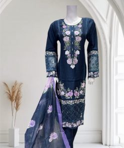 D20 Viscose Salwar Kameez SlateBlue