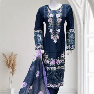 D20 Viscose Salwar Kameez SlateBlue