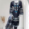 D20 Viscose Salwar Kameez Black