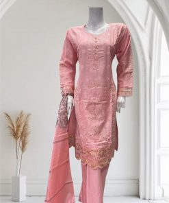 D21 Mix Cotton Plazzo Peach
