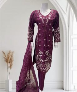 Alternative view of D18 Viscose Salwar Kameez Black