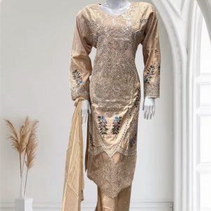 D19 Viscose Plazzo Suits Beige