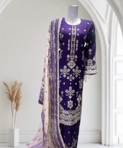 D15 Viscose Plazzo Suits Purple