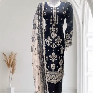 D15 Viscose Plazzo Suits Black