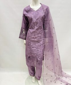 E25-D1 Sequins Embroidered Salwar Kameez Lilac