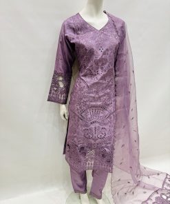 Alternative view of E25-D1 Sequins Embroidered Salwar Kameez Lilac